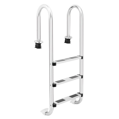 pool swimming ladder step inground above easy pools ground stainless assemble slip strong anti super incline ktaxon steel silver sports