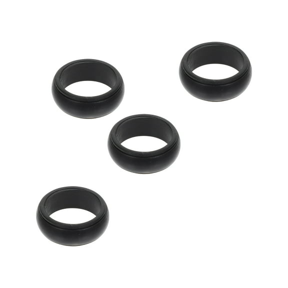 4 Pcs Sports Ring Men Rings Mens Black Finger Bohemian Silica Gel Man