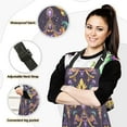 thumbnail image 2 of Fleur De Lis and Beads 5 Pcs Kitchen Set Heat Resistant Oven Mitts and Non-Slip Pot Holders with Adjustable Cooking Apron, 2 of 6