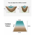 thumbnail image 5 of Teal Brown Ombre Sheer Waterfall Valance Curtains for Window, Turquoise Gradient Modern Abstract Art Rod Pocket Sheer Topper Swag Curtains for Living Room, Kitchen 38.5"W x 47.2"L, 1 Panel, 5 of 7
