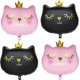 thumbnail image 1 of globos de aluminio con forma de gato y corona de 36 pulgadas, diseño de gato, para decoración de fiestas de cumpleaños infantiles, bodas y baby showers., 1 of 5