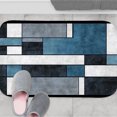 thumbnail image 6 of 1pc Geometric Pattern Absorbent Non-Slip Bathroom Thickened Flannel Rug Decor,Soft,Quick Drying,Suitable For Indoor/outdoor Use,Bathrooms,Bedrooms,Kitchens,Terrace,Laundry Rooms,16"x24", 6 of 9
