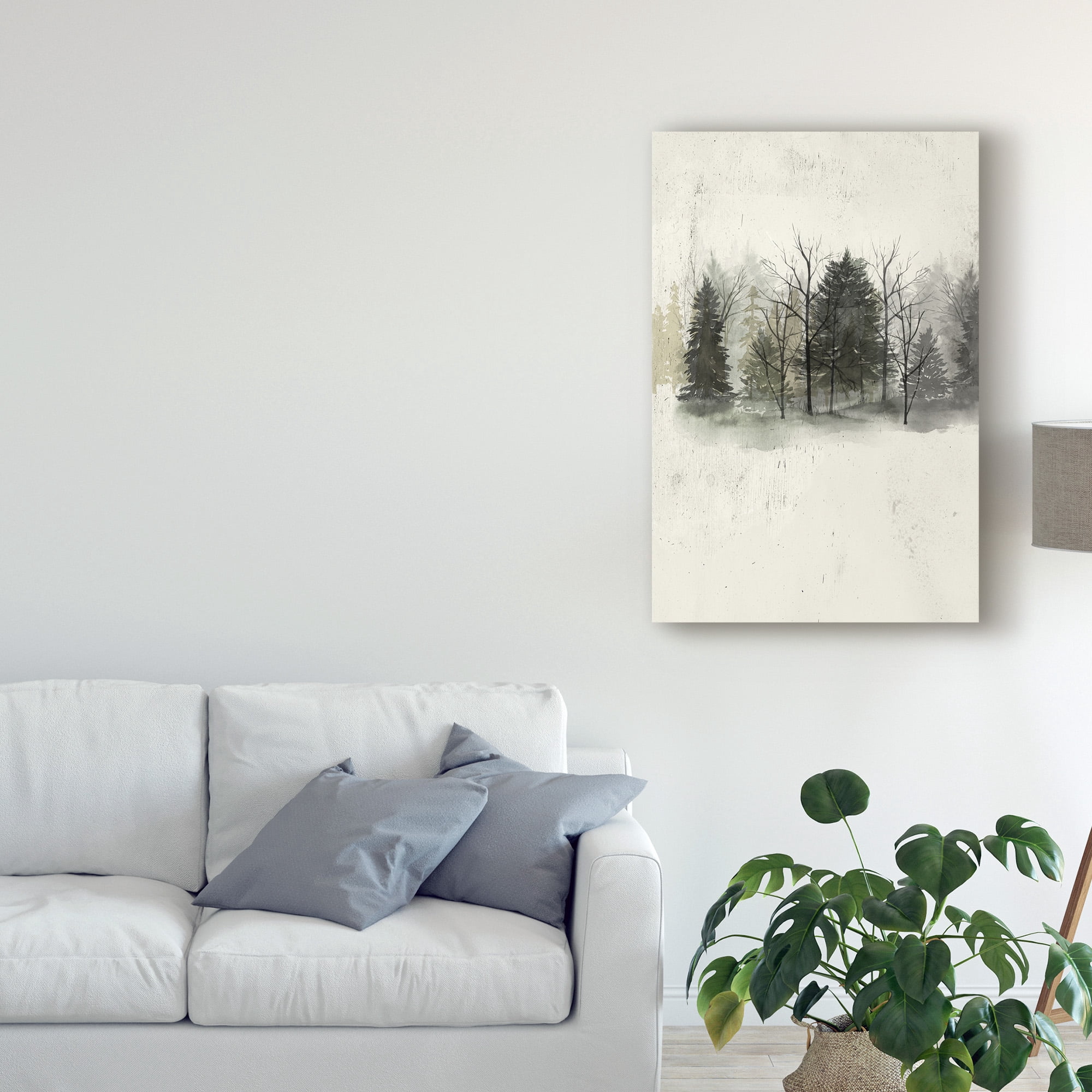 Trademark Fine Art 'Textured Tree line I' Canvas Art by Grace Popp