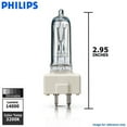 thumbnail image 2 of Philips  7389 - A1/244 500w 230v GY9.5 3200k Clear 187192 Halogen Light Bulb, 2 of 3
