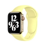 Soft Silicone Band For Watch Sport Loop Strap Series 7/6/5/4/3/2/1/ SE size 38/40/41mm (41. Light Lemon Yellow)  ElkinaartNY