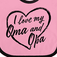 thumbnail image 4 of Inktastic I Love My Oma and Opa in Black Chalk Heart Boys or Girls Baby Bib, 4 of 4