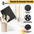 thumbnail image 3 of Tapete de Secado de Platos de Silicón, Escurreplatos de Silicona para Encimeras de Cocina,Escurrepiedras Resistente Al Calor con Escurridor Incorporado,para Cocina,Fregadero,Negro, 3 of 4