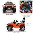 thumbnail image 3 of VOLTZ TOYS Voiture Électrique 24 V pour Enfants, Camion Tout-Terrain 2 Places avec Télécommande, Lumières DEL, Sièges en Cuir, Lecteur MP3, Orange, 3 of 8