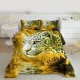 thumbnail image 2 of Castle Fairy Female Men Women Animal Cheetah Full Size Comforter Sets 3-Piece,Floral Rose Leopard Bedding Comforter Set,Jungle Wildlife Lightweight Bedding Sets,Breathable Home Decor,Reversible, 2 of 8