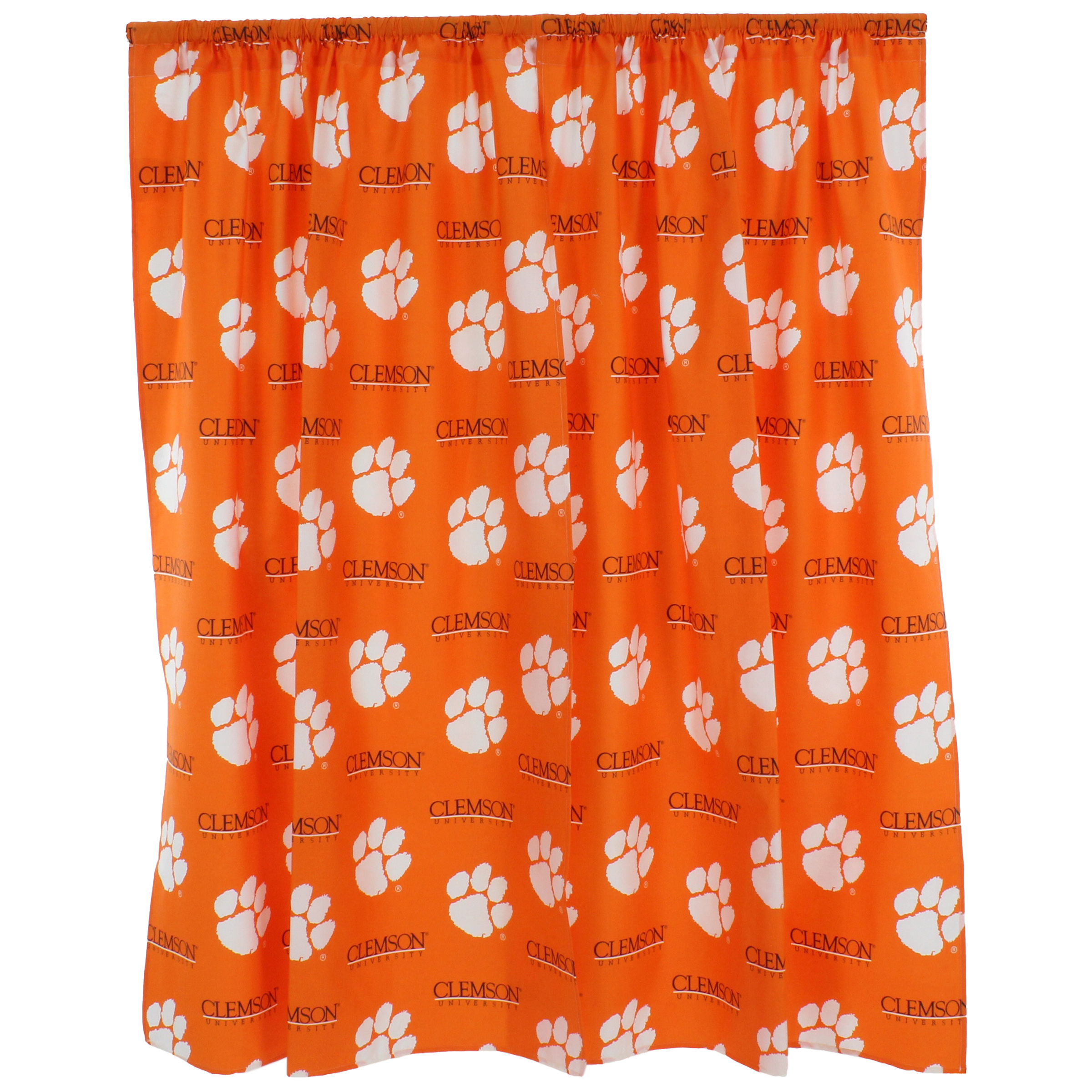 Clemson Tigers 100% Polyester, 84" Curtain Panels, Set of 2