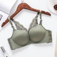 thumbnail image 2 of Sujetador sin costuras Apertura frontal Ropa interior de encaje Sin cables Sexy Bralette transpirable Racerback, Verde, 34/75 Speravity AP001113-06, 2 of 7
