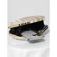 thumbnail image 6 of Women's Pleated Shell Clutch Bag Evening Handbag with Metal Frame for Party Wedding, 6 of 6