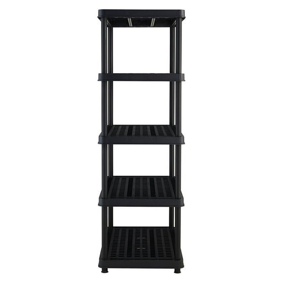 Keter 24 In 5 Tier Ventilated Shelving Unit Resin Storage Shelf Keter 24 In 5 Tier Ventilated Shelving Unit Resin Storage Shelf Black Com