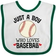 thumbnail image 3 of Inktastic Baseball Fan Quote Boys Sports Ball Boys Baby Bib, 3 of 4