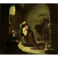 thumbnail image 2 of John Adams Elder 16x15 Gold Ornate Wood Frame and Double Matted Museum Art Print Titled - Prison Scene (1854), 2 of 4