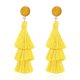 thumbnail image 1 of Pendientes de borlas para mujer, pendientes de capas bohemios de Navidad para mujeres, regalo para adolescentes, amarillo, 1 of 5