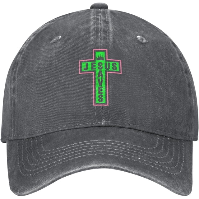 Jesus Saves Hat Christian Cross Bible Verse Golf Hats Retro Dad Baseball Caps