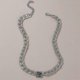 thumbnail image 4 of Collar gargantilla de cadena de aleación de moda con dije de conector geométrico, joyería dorada --- Código de producto 43802, 4 of 5