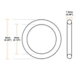 thumbnail image 4 of Uxcell 6mm OD 3mm ID 1.5mm Width Silicone Seal O-Rings White 10 Pack, 4 of 5