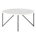 thumbnail image 3 of Bowery Hill Round Marble Top Coffee Table in White, 3 of 10