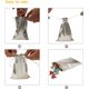 thumbnail image 4 of 100 Uds. Bolsa de joyería acrílica de 3,54 "x 4,72" con cordón dorado resistente bolsa de chocolate para dulces de regalo de Navidad para fiesta de boda (plata), 4 of 5