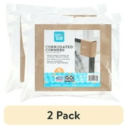 (2 pack) Pen+Gear Corrugated Corners, Corner Protection, Moving & Storage, 4" x 4", Kraft, 16 Count