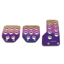 NRG Innovations NRG-PDL-500PT NRG Innovations PDL-500PT Aluminum Manual Transmission MT Foot Pedal Cover Plates Gradient Purple