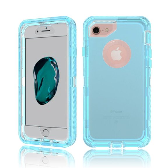 Apple IPhone 6/6S / IPhone 7 / IPhone 8 Transparent Defender Armor Hybrid Case Cover