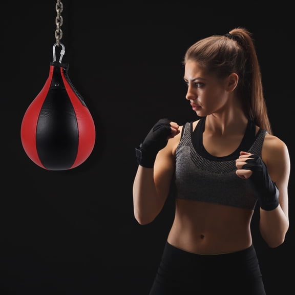 Raindrops hanging punching bag for adults Boxing Training Ball PU Black for Gymnasium 1Pack