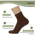 thumbnail image 2 of CAILDANL Mens Rayon Bamboo Ankle Breathable Socks Thin Quarter Athletic Comfortable Casual Mesh Socks 5 Pairs, 2 of 6