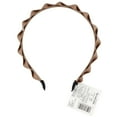 thumbnail image 5 of Tayshia by Scunci Twisted Faux-Leather No-Squeeze Fashion Headband, Brown, 5 of 6