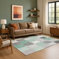 thumbnail image 7 of Addison Rugs Mayfield Premium Machine Washable Transitional Geometric Mint Rectangle Rug, 3' x 5', 7 of 7