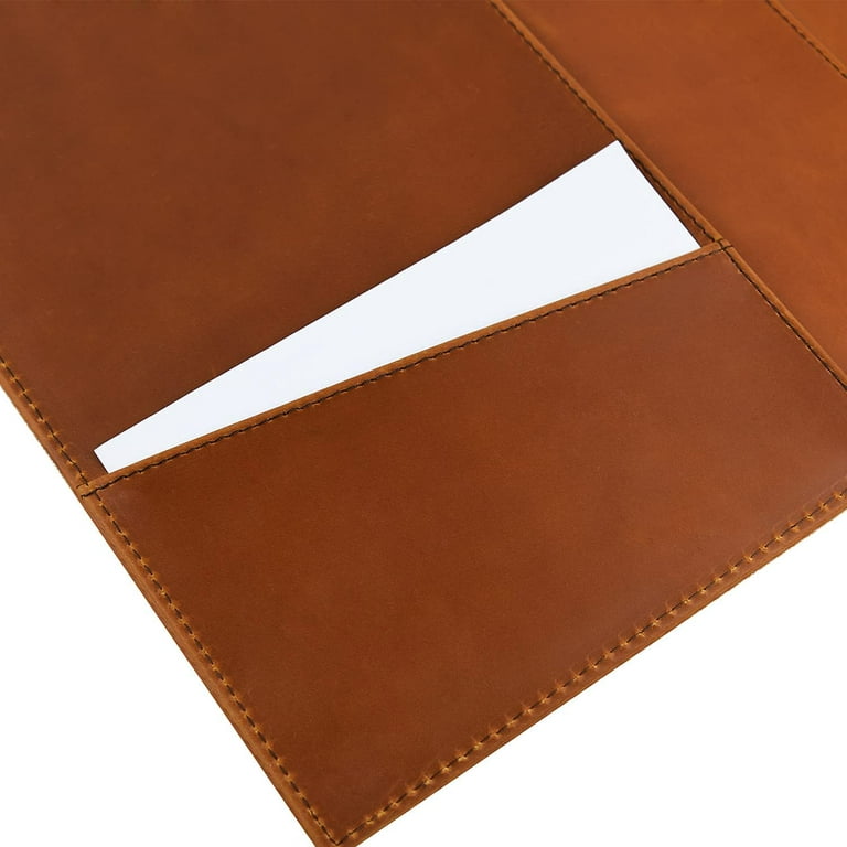 LeatherBelief Leather Portfolio, 8.5x14 Folio Document Organizer, Hand  Made Notepad Holder, Ultra Thin Leather Legal Padfolio Organizer Case for