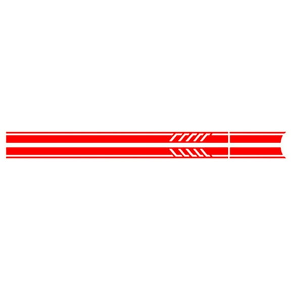 2Pcs Car Decorative Stickers DIY Universal Car Body Side Skirt Stripes Decals Automobile Styling Accessory Red