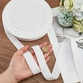 thumbnail image 2 of 49 Yards(45m)/Roll Cotton Tape Ribbons 25mm Wide White Herringbone Cotton Webbings Flat Cotton Herringbone Cords for Home Decor Wrapping Gifts Knit Sewing DIY Crafts 1 mm Thick, 2 of 6