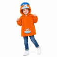 thumbnail image 7 of Halloween Hoodie Big Mouth Monster Unisex Oversized Cozy Fleece Pajama Loungewear Fuzzy Holiday Hoodie Pullover Saffron, 7 of 7