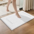 thumbnail image 1 of Alfombra de baño SHACOS, supersuave, blanca, 50 x 80 cm, antideslizante, 1 of 9