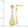 thumbnail image 3 of Boucles d'Oreilles en Or Jaune 14 Carats avec Pendentifs en Éventail Inversé, 3 of 7