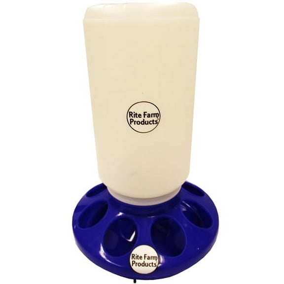 Rite Farm Products Blue 1 Quart Poultry Chicken Chick Feeder
