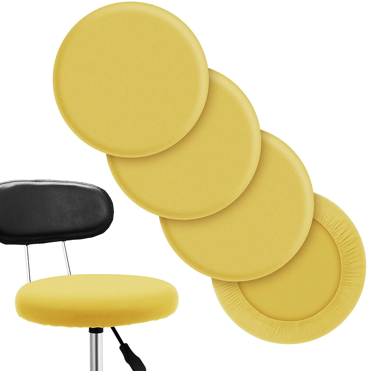 14'' Coffee Bar Stool Covers Round Chair Seat Cushion Pad Sleeve Slipcover 