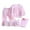 Pink A, variant on Newborn Infants Baby Girls Outfits Clothes Top+Long Pants+Hat+Bib Set