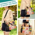 thumbnail image 5 of Ckdifva Flowers in Grids Cooler Bag Cooler Cooling Tote Lunch Bag Lunch Box Front Pocket with Shoulder Strap, 5 of 6