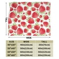 thumbnail image 5 of LNWH Watercolor Red Strawberry Pattern Throw Blanket, Fluffy Soft Cozy Bed Flange Plush Blankets, 40"x30", 5 of 8