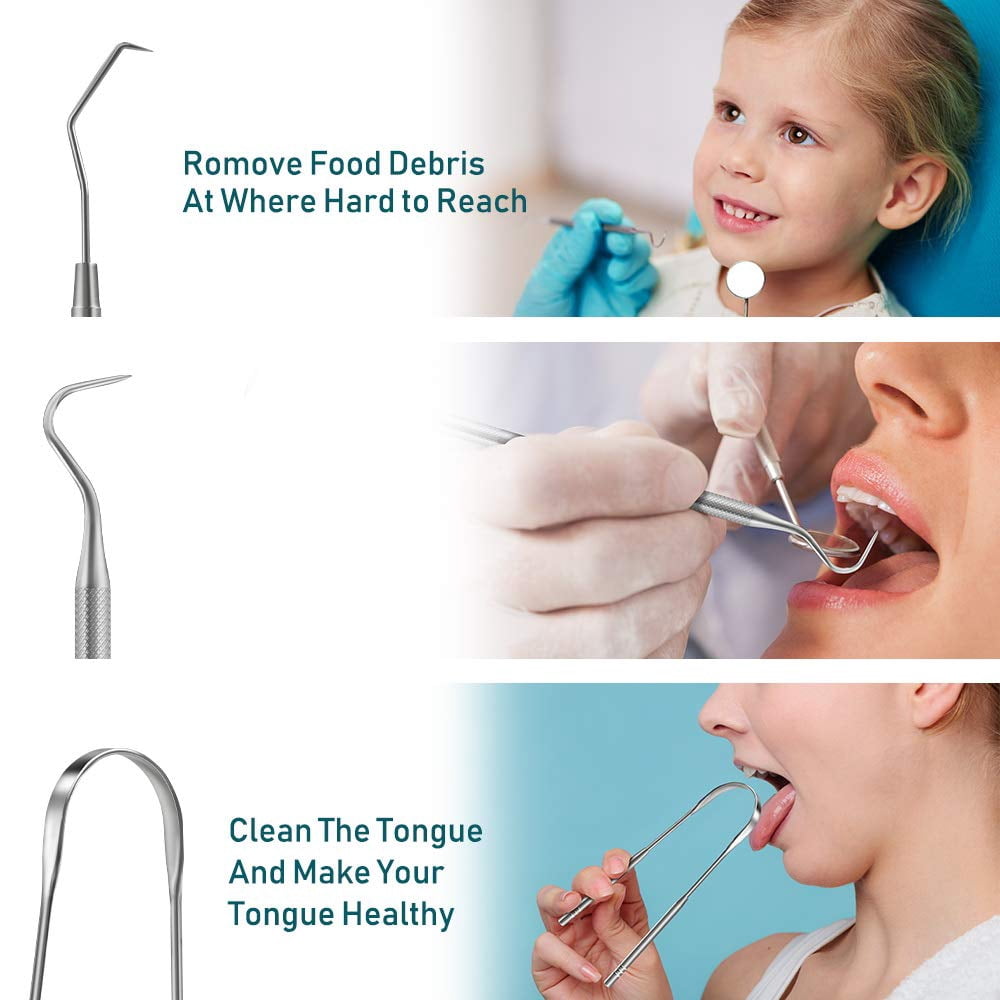 Kit D'outils De Nettoyage Dentaire Professionnel En Acier Inoxydable - 6 Pièces - Marque Medspo