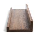 thumbnail image 3 of Essentra Home 17-inch Walnut Finish Wooden Floating Shelves for Wall in Bathroom, Kitchen, Office, Bedroom, Set of 2 - Mounted Picture Ledge and Shelf Display for Decor, Organization, and Essentials, 3 of 7