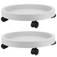 thumbnail image 1 of MUKCHAP Lot de 2 Plateaux pour Pots de Plantes de 12 Pouces avec Roues, Caddy Roulant Gris Pâle de 30 cm avec Roues, Base pour Plante pour Jardinière Intérieure Extérieure, 1 of 7