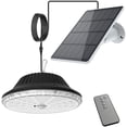 thumbnail image 1 of Veeki Solar Pendant Lights, 4 Lighting Modes Solar Shed Lights Waterproof Motion Sensor Hanging Light Indoor&Outdoor, with Remote Control 16.4ft Cord for Yard Porch Driveway Patio Garage Barn-0621, 1 of 5
