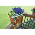 thumbnail image 4 of Bloomers Railing Planter with Drainage Holes – 24" Weatherproof Resin Planter - Terracotta, 4 of 10