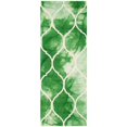 thumbnail image 2 of Safavieh Dip Dye Collection DDY685Q Handmade Moroccan Ogee Geometric Watercolor Green and Ivory Wool Area Rug (2' x 3'), 2 of 10