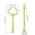 thumbnail image 2 of Uxcell 1 Set Cake Tray Stand Handle Plate Hardware Fitting, 2-Tiers Flower Gold, 2 of 7